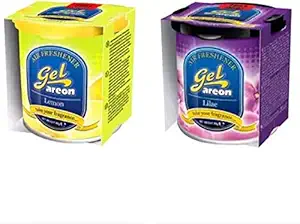 AREON Lemon & Lilac Car Freshener Gel (2 X 80 G), Multicolor
