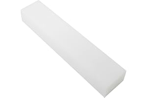 GYOFFULL HDPE Block White PE Polyethylene Rectangular Solid Plastic Tapping Block High Density Sheet Great for DIY Projects for Machining Home Floor Improvement （2" x 15" x 3"）