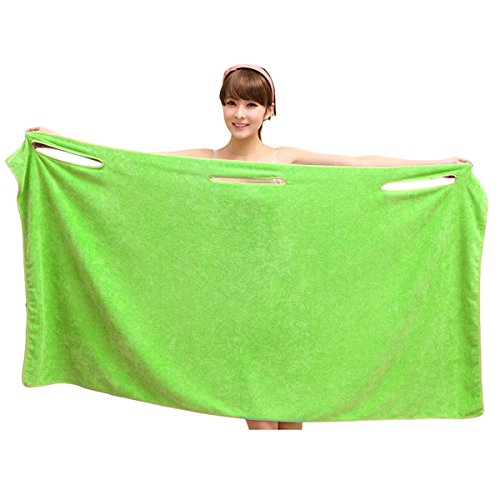 Wearable Duschtuch, Tezoo Microfaser Weich Saugfähig Handtuch Badetuch Bademantel Spa Strand Schwimmen Sport Mädchen Damen verschiedene Farben 155 x 85cm - 3