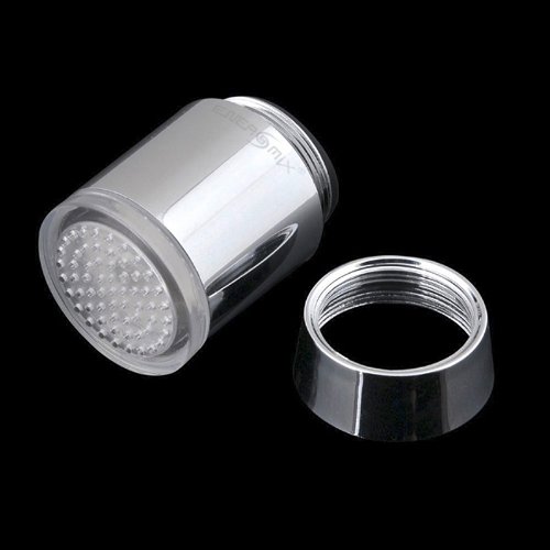 Wasserhahn-Aufsatz mit automatischem Farbwechsler durch Wasserkraft – LED Farbwechsler LED Shower mit Beleuchtung - 3