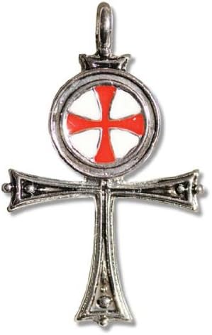 Pendant Charm/Talisman/2.5 x 3.5 cm Oriental Templars Mane of The Knights Templar Ankh - After The True Seeker Restraint and Immortality
