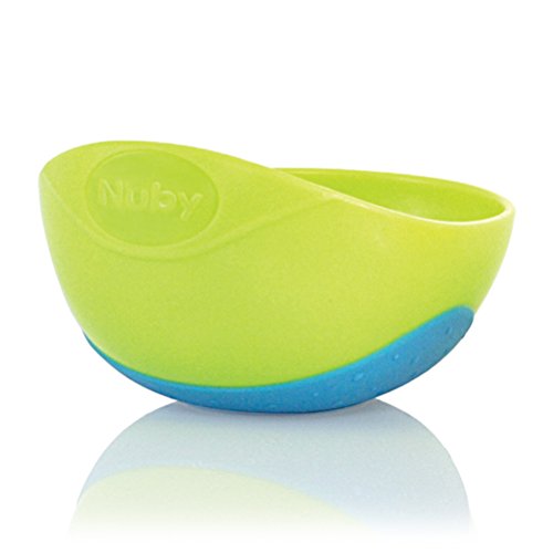 Nuby ID5374 Breischale mit rutschsicherem Boden und Löffel, farblich sortiert - 2