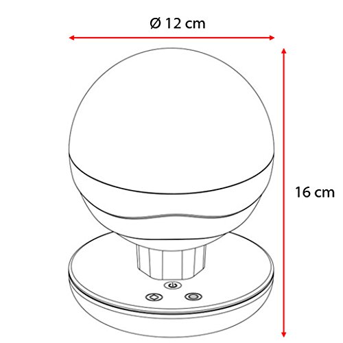 FeinTech LTL00200 Portable LED-Lampe mit Akku USB Lichtfarbe warmweiß bis kaltweiß dimmbar 200 lm weiß - 6
