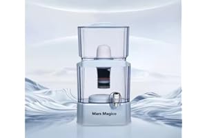 MARS MAGICO Alkaline Water Filter Purifier, 24L(6.3GAL) Gravity Water Filter Dispenser, Kitchen Crystal Clear Water Purifier, Chlorine and Fluoride Filter