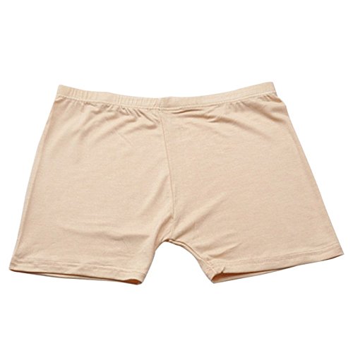 Etopfashion Safety Shorts Women Pants Leggings Seamless Basic Plain Underwear Beige