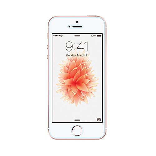 EasyAcc iPhone SE/5S/5C/5 3D Touch Glas Folie Schutzfolie Glas Panzerfolie Displayschutzfolie Glas – 9H Hardness aus gehärtetem Glas (bewusst kleiner als das Display, da dieses gewölbt ist) - 5