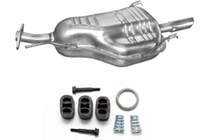 POLM-OSTR Auspuff Endtopf ENDSCHALLDÄMPFER + Montageware Ersatzteil (siehe Artikelbeschreibung) (passend für das angegebene Fahrzeug,siehe Artikelbeschreibung)