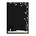 Produktbild Chalkboards UK Kreidetafeln UK Blumen 'Kleine Memo Kreidetafel/Tafel/Küche Board mit Tablett, Kreide und Filz Radiergummi. Booth Design Range, Holz, Schwarz, 29,7 x 20,7 x 1 cm
