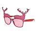 Produktbild BESTOYARD 3pcs Rentier Weihnachtsbrille Kinder und Erwachsene Weihnachten Party Brillen Requisiten (Pink Base)
