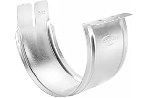 GRÖMO 62267 Titanzink Klebe-Rinnenverbinder Raccord de gouttière adhésif, argenté