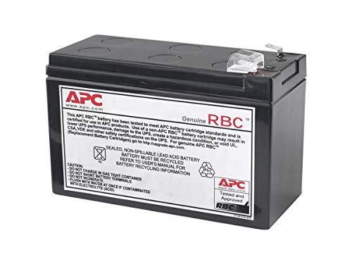 APC APCRBC110 batería de sustitución para UPS, compatible con los modelos BE550G-SP / BR550GI y otros