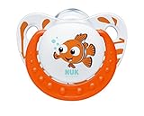 NUK 10175135 Disney Finding Dory Trendline Silikon-Schnuller, 0-6 Monate, kiefergerecht, BPA frei, 2 Stück, orange / minze - 2