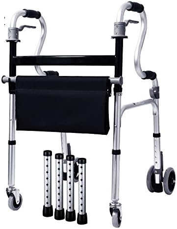 ZZHF Crutch Walker For The Elderly Folding Trolley 3 Colors Available Walking Sticks ( Color : C )