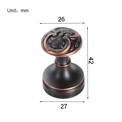 Weare Home Geschnitzten Schwarz Öil Bronze finished Cool Einfach Deko Wandmontag Einzeln rund alle hochwertig Antik Messing Kleiderhaken Mantel-hütenhaken Handtuchhaken, 2 Stück - 2