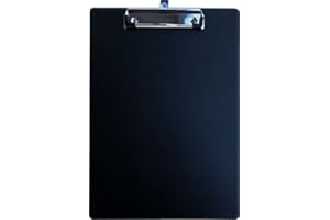 ‎SCHOOL-MAXX Klemmbrett mit Kunststoffüberzug (Schwarz, A4)