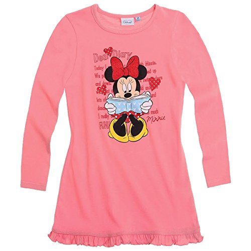 Disney Minnie Mouse Girls Night Shirt Long Sleeve 3 Beautiful Colour Variations - 92 (EU) - Pink