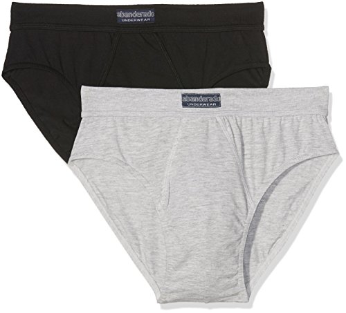 Ocean Asa5379 Slip Abierto, Negro, Large (Tamaño del fabricante:52) (Pack de 2 para Hombre