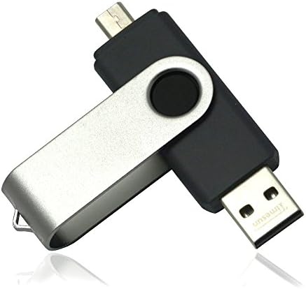 Timesun® 8GB USB OTG (On the Go) Dual Port (Usb and Micro Usb) Memory Stick Swivel Flash Drive for Android Smartphone Tablet &amp; PC (8GB, Silver)