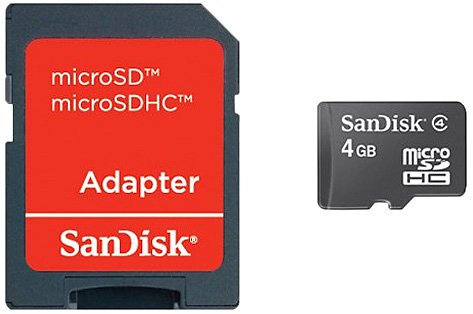 SanDisk GSM microSDHC 4GB Speicherkarte (original Handelsverpackung)