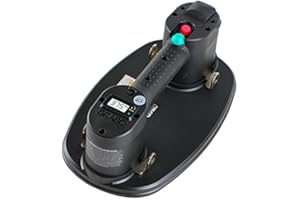 RAIZIDOM GRABO PRO-Lifter-20 Elektrischer Vakuum-Saugnapf für Fliesen, Stein, Holz, Glas, Betonpflaster, Trockenbau, Hebt bis zu 170 kg mit automatischer Abschaltschalter, 1 Akku, Ladegerät, Tragetasche