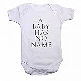Muy suave Juego de Tronos un bebé no tiene nombre chaleco Babygrow Mono divertido blanco roto blanco Talla:0-3 meses