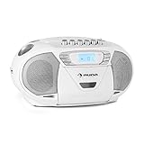 KASSETTENDECK: Für Nostalgiker besitzt die Stereoanlage von auna an der Frontseite ein Kassettendeck. Die Steuerung erfolgt über die Tasten an der Anlagenoberseite. Perfekt für jeden, der endlich mal wieder den guten alten Bändern lauschen möchte.