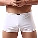 Produktbild Retroshorts Boxershorts Herren, Sunday Doppelt Baumwolle Reizvoll Mens Pure Farbe Solid Breat Baumwolle Unterwäsche Slips Ausbuchtung Pouch Shorts Unterhose (Weiß, M)