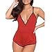 Produktbild ABsoar Lingeries Versuchung Dessous Bodysuit Unterwäsche Damen Sexy Dessous Jumpsuit Sexy Babydoll Soft Strampler V-Ausschnitt Lingerie Nachtwäsche Shorts Transparent Negligee Set