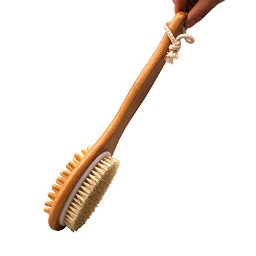?Cepillo espalda - KICCOLY baño ducha cuerpo cepillo cerdas naturales con mango largo del cuerpo