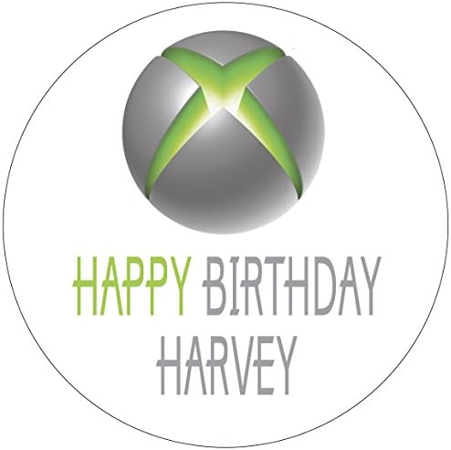 XBox 360 Personalised 7.5" Round Cake Topper edible fondant