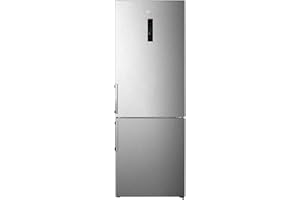 Cecotec Frigorífico Combi 2 Puertas Bolero CoolMarket Combi 495 Inox. 495 Litros, Altura 200 cm, Ahorro Energético, No Frost, Metal Cooling para Rápido Enfriamiento, Display, Acero Inox