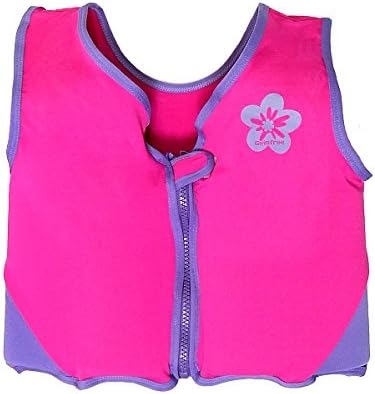 Swimfree Girls Pink/Purple Swim Vest Learn-To-Swim Floatation Jackets Size Large For Kids Age 5.5-7.5 Years Old