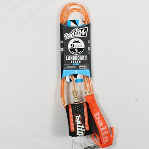 Balin 9' Longboard / SUP Ankle Surfboard Leash (Orange)