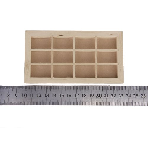 1:12 Puppenhaus Holz Miniatur Möbel Fensterrahmen Fenster 13.2 x 7.5 cm - 5