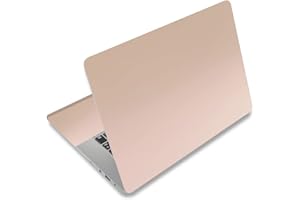 Mibbxea Pegatina para Laptop de 15 15,4 Pulgadas, Protector de Vinilo Reutilizable para Netbook/Notebook de 12,1 a 15,6 Pulgadas, Impermeable y Resistente a Arañazos (039 Beige Claro)