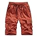 Produktbild AOGOTO Herren Sommer im Freien beiläufige lose Reine Farbe Overalls Beach Sport Shorts Hosen