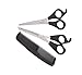 niceEshop(TM) Professional 6 Inch Hair Cutting Thinning Scissors Shears Hairdressing (Black,Set of 3 )