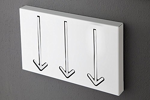 Design Wandgarderobe ARROW 3er weiss Garderobe - 5