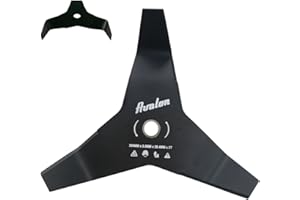 Avalon - Disco Universale a 3 Punte per decespugliatore, Lama in Acciaio da 3 mm (300 x 4 mm) per Tagliare rovi e sottobosco Denso