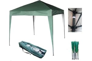 MCC DIRECT 2x2m Pavillon, Gartenpavillon, Faltpavillon, Festzelt, Partyzelt mit silberfarbener Schutzschicht, (Grün)