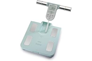 OMRON BF511 Analizzatore di composizione corporea clinicamente validato con 8 sensori ad alta precisione per misurare il corpo. Bilancia pesapersone digitale e di precisione.
