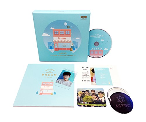 Preisvergleich Produktbild ASTRO 4th Mini Album - Dream Part.01 [DAY ver.] CD + Photobook + Postcard + Photocard + Transparent Photocard + FREE GIFT / K-pop Sealed