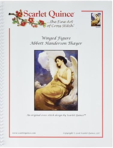 Scarlet Quince THA002 Winged Figure by Abbott Handerson Thayer Counted Cross Stitch Chart, Regular Size Symbols