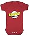 Bazinga! The Big Bang Theory Baby Vest. (0-3 months, Red Vest)