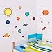 Produktbild Chaoaihekele Wandaufkleber Solar System Wandaufkleber Für Kinderzimmer Sterne Weltraum Wandtattoos Planeten Erde Sun Mars Poster 30X90 Cm