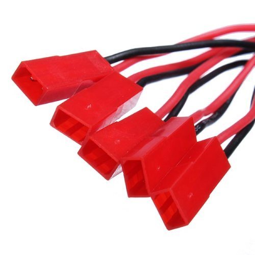 TOOGOO(R) 3,7 V Lipo Akku-Ladegeraet mit USB-Stecker JST 1 bis 5 Ladekabel - 2