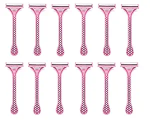BOXO Hair Removal Shaving Razor/Disposable Shaving Razor for Women and Girls Set of 12Pcs (Multicolor)
