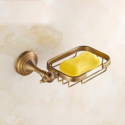 Bathroom Soap Dishes,Full copper Retro style gold color round base Wall-mounted leakage Soap dish, Bathroom Toilet Soap Dish