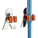 Produktbild Mop und Besenhalter in Größe 10cm * 7.3cm mit Kleber Wand montiert, Edelstahl Silikon Kleiderbügel für Garten Werkzeuge und Garage Organizer