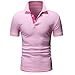 Produktbild BHYDRY Mode Herren Brief Druck Shirt Kurzarm Casual T-Shirt Bluse TopsMedium,Rosa